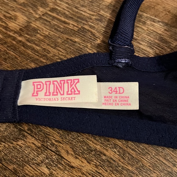 VS PINK push up bra Navy Lace 34D - Picture 8 of 10